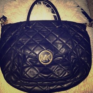 Black soft quilted Michael Kors Purse